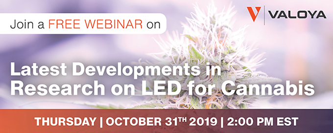 Valoya Webinar: Latest Developments in Research on LED for Cannabis