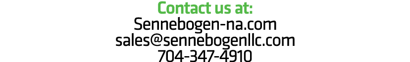 Contact us at: Sennebogen na.com sales@sennebogenllc.com 704 347 4910