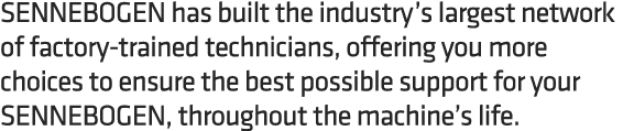 SENNEBOGEN has built the industry’s largest network of factory trained technicians, offering you more choices to ensu...