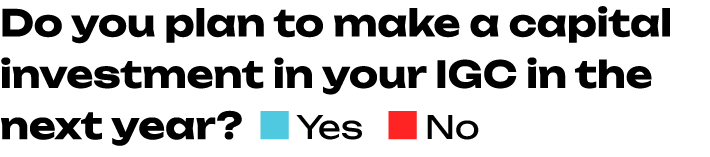Do you plan to make a capital investment in your IGC in the next year? ￼
