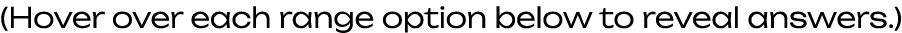 (Hover over each range option below to reveal answers.)