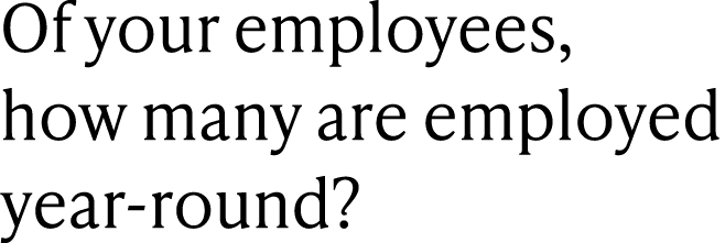 Of your employees, how many are employed year round?
