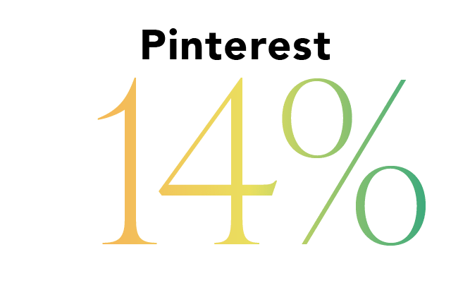 Pinterest 14%