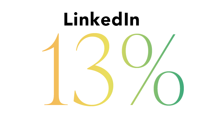 LinkedIn 13%