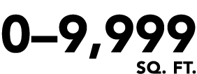 0–9,999 sq. ft.
