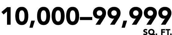 10,000–99,999 sq. ft.