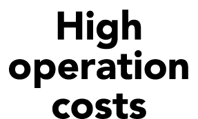 High operation costs