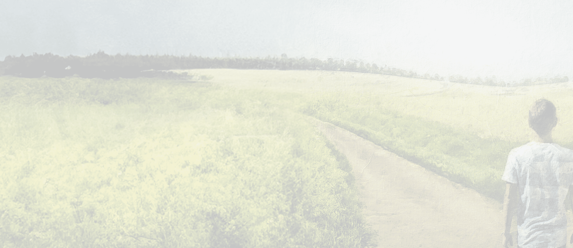 Conceptual painting with a doubtful person at a crossroad choosing the correct path between left and right. The road to success, way choice concept. Difficult decision, life dilemma