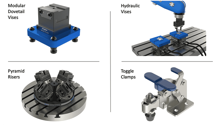Jergens workholding demonstrations products displayed Today s