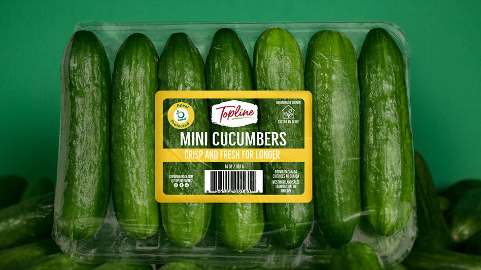 Topline Farms, Apeel Sciences debut plasticfree packaging for mini cucumber Produce Grower