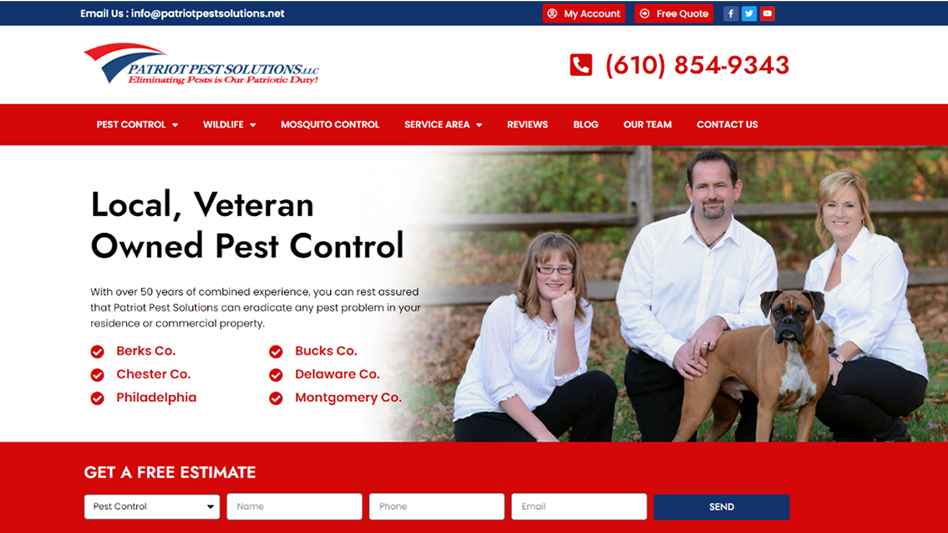 Patriot Pest Solutions Launches New site Pest Control Technology