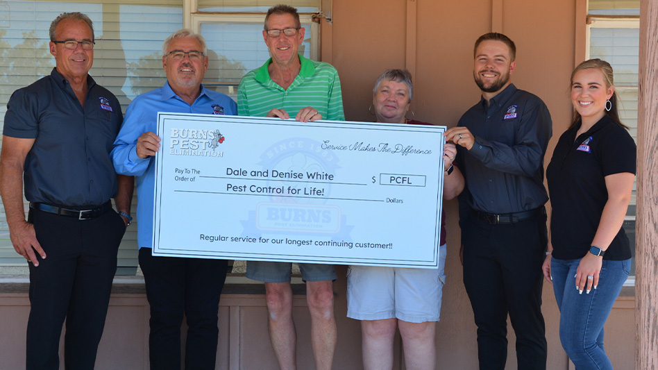 Burns Pest Recognizes 40 Years by Offering Lifetime Services to Longest