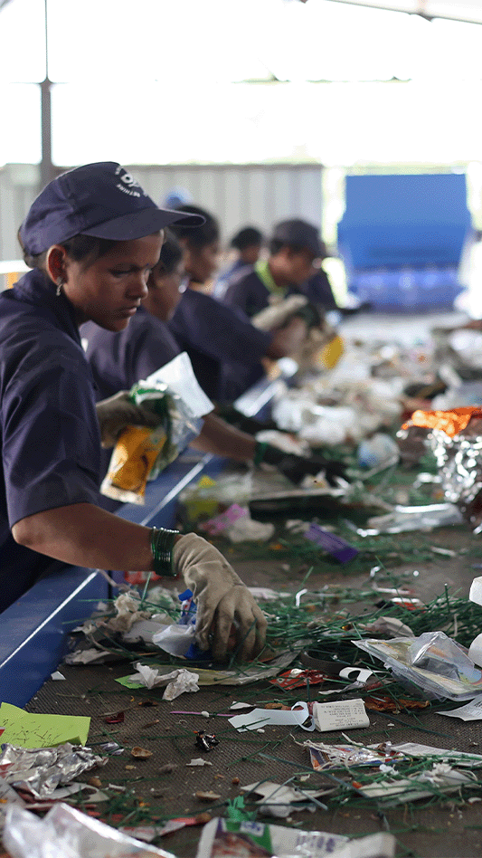 ReCircle workers on a sort line