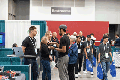 people in the ARA Expo hall