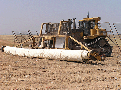 mechanical tarp placement machine