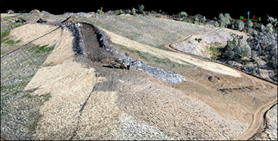 3D point cloud of a landfill