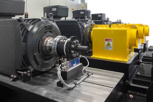 electric motor on test rig