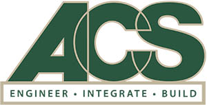 green letters on white spelling out acs