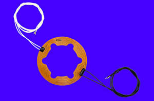 one electrical ring circuit on a blue background