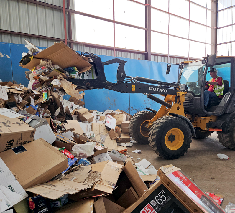 material handler moving materials