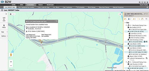 screen grab from trimble's software