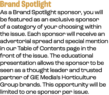 Brand Spotlight As a Brand Spotlight sponsor, you will be featured as an exclusive sponsor of a category of your choo...