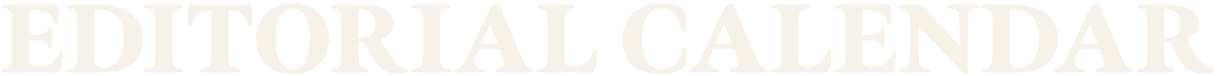 editorial calendar