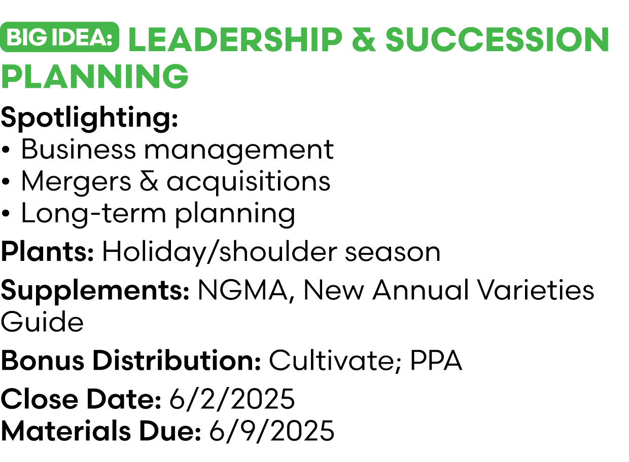 ￼ Leadership & Succession Planning Spotlighting: • Business management • Mergers & acquisitions • Long term planning ...