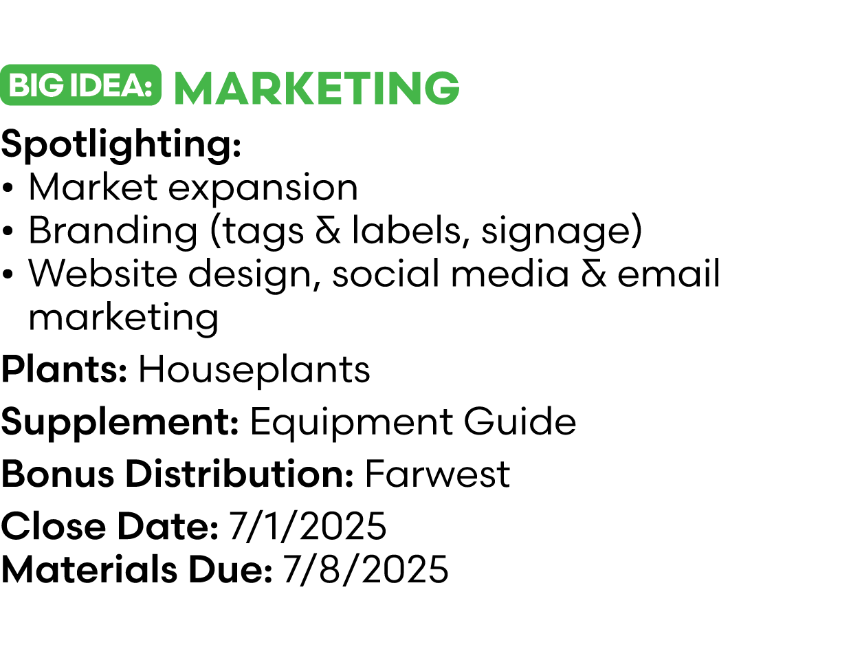￼ Marketing Spotlighting: • Market expansion • Branding (tags & labels, signage) • Website design, social media & ema...