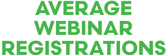 AVERAGE WEBINAR REGISTRATIONS