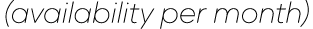 (availability per month)