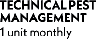 TECHNICAL PEST MANAGEMENT 1 unit monthly