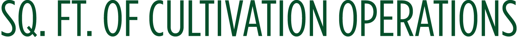 sq. ft. of cultivation operations